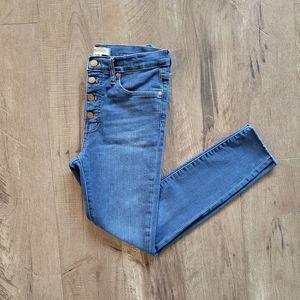 Madewell High-Waist Skinny Jeans with Button Front